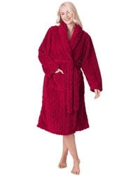 CAMILLE - Supersoft Luxury Fleece Jaquard Bathrobe - Lyst