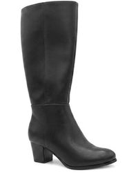Pavers - Western Heel Zip Up Long Boots - Lyst