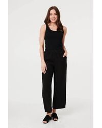 Izabel London - High Waist Wide Ankle Length Trousers - Lyst