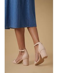 Dorothy Perkins - Catty Faux Suede 2 Part Block Heeled Sandals - Lyst