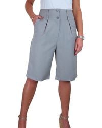 Paulo Due - Tailored Wide Leg Knee Shorts - Lyst