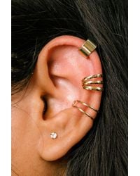 The Colourful Aura - Plated 3 Piece Non Piercing Helix Ear Cuff Band - Lyst