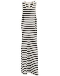 McQueen - Preloved T Knitted Striped Midi Tank Dress - Lyst