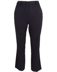Max Mara - Preloved Pin Stripe High-Rise Straight-Leg Trousers - Lyst