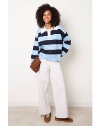 Blue Vanilla - Long Sleeve Button Up Collar Jumper - Lyst