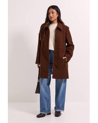 Dorothy Perkins - Petite Short Faux Wool Dolly Coat - Lyst