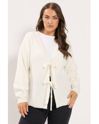 Yours - Knitted Tie Front Cardigan - Lyst