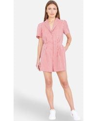 Yumi' - Stripe Retro Playsuit - Lyst