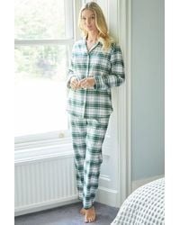 British Boxers - "Burnet Rose" Tartan Brushed Cotton Pyjama Set - Lyst