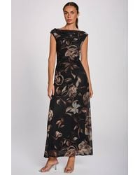 Jolie Moi - Multiway Neckline Mesh Maxi Dress - Lyst