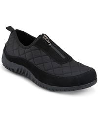 Pavers - Wide Fit Leather Slip-On Shoes W/ Zip Fastening - Lyst