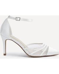 Linzi - Tianey Wide Fit Bridal Ivory Mesh Court Heels - Lyst