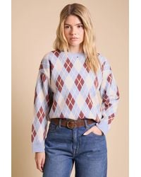 Dorothy Perkins - Argyle Fine Knitted Jumper - Lyst