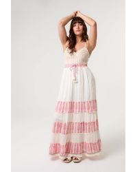 Blue Vanilla - Shirred Waist Sleeveless V-Neck Maxi Dress - Lyst