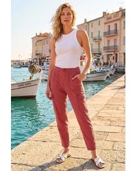 Roman - Casual Elastic Waist Cargo Stretch Trousers - Lyst