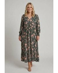 Izabel London - Curve Floral Long Sleeve Lace Maxi Dress - Lyst