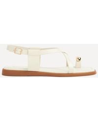 Linzi - Salma Cream & Flat Sandals - Lyst