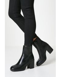 Oasis - Jette Slim Fit High Block Heel Platform Ankle Boots - Lyst