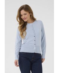 Kaffe - Kalizza Round Neck Button Cardigan - Lyst