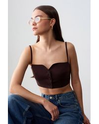 Dilvin - Cropped Fitted Tencel Waistcoat - Lyst
