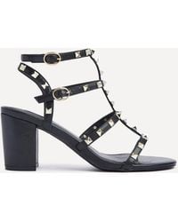 Linzi - Tessa & Studded Block Heel Sandals - Lyst