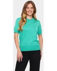 Saint Tropez - Milasz Short Sleeve Crew Neck Jumper - Lyst