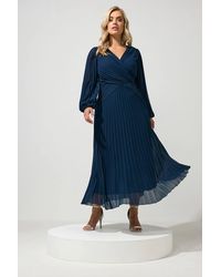 Yours - Maxi Pleated Dress - Lyst