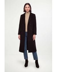 Wallis - Petite Wool Blend Double Breasted Belted Coat - Lyst