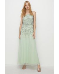 Oasis - Embellished Strappy Midi Dress - Lyst