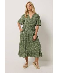 Yours - Floral Midi Dress - Lyst