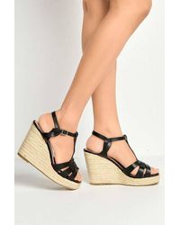 Miss Diva - Lulu 3-Strap Open Toe Anklestrap Wedges - Lyst