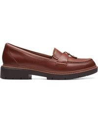 Clarks - Westlynn Bella Tan Leather Loafers - Lyst