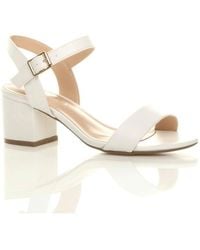 AJVANI - Mid Block Heel Strappy Sandals - Lyst