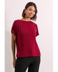Dorothy Perkins - Roll Sleeve Blouse - Lyst