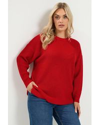 Yours - Crew Neck Knitted Jumper - Lyst