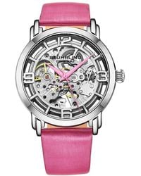 Stuhrling - Winchester Automatic Skeleton Watch W/ Satin Twill Strap - Lyst