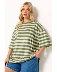 Yours - Boxy Stripe T-Shirt - Lyst