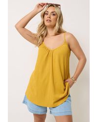 Yours - Gathered Textured Cami - Lyst