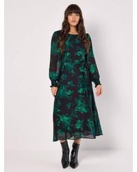 Apricot - Silhouette Floral Chiffon Midaxi Dress - Lyst