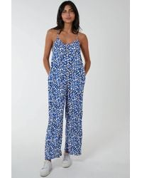Blue Vanilla - Oversized Wide Leg Jumpsuit - Lyst
