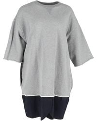 Maison Margiela - Preloved Mm6 Martin Color-Block Sweater Dress - Lyst