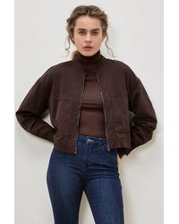Apricot - Lightweight Denim Bomber Jacket - Lyst