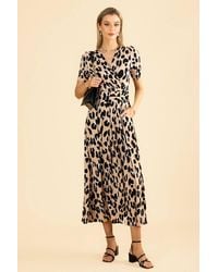Jolie Moi - Kiera Wrap Front Maxi Dress - Lyst