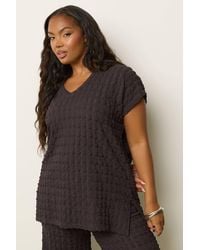 Yours - Bubble Textured T-Shirt - Lyst