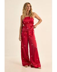 Nasty Gal - Bow Detail Cami & Trouser Pajama Set - Lyst