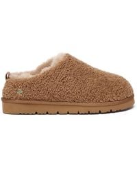 EverAu Australia - Sheepskin Snipe Plush Ankle Slippers W/ Eva Sole - Lyst