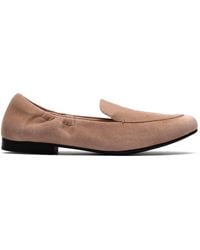 Clarks - Tamna Pure Mushroom Suede Loafers, Slip Ons - Lyst