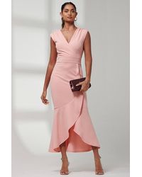 Jolie Moi - Mabruka Frill Fishtail Maxi Dress - Lyst