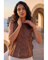 D.u.s.k - Embroidered Tie Side Top - Lyst