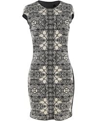 McQueen - Preloved Printed Mini Dress - Lyst